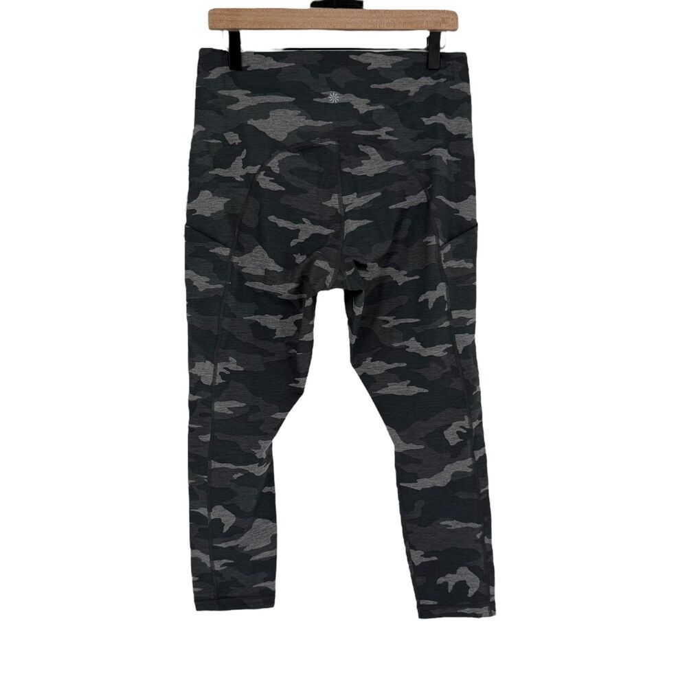 Athleta Camo 7/8 Leggings 1X Gray High Rise Compression Stash Pocket Active NWT - Picture 11 of 16